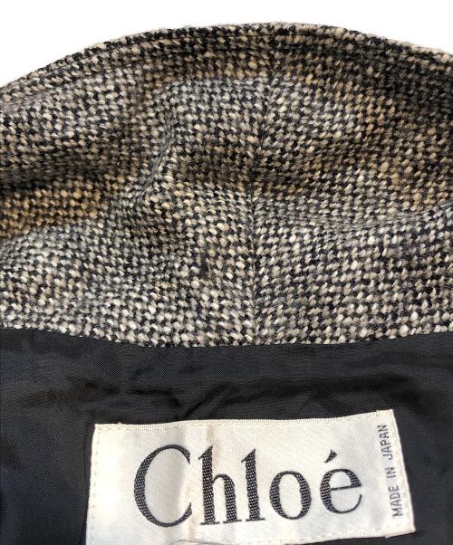 Chloe（クロエ）Chloe (クロエ) ツイードトッパージャケット グレー サイズ:Ｌの古着・服飾アイテム