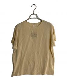 Christian Dior（クリスチャン ディオール）の古着「シルクエンブロイダリーブラウス」｜アイボリー