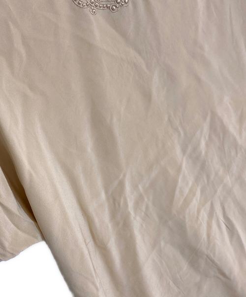 Christian Dior（クリスチャン ディオール）Christian Dior (クリスチャン ディオール) シルクエンブロイダリーブラウス アイボリー サイズ:Mの古着・服飾アイテム