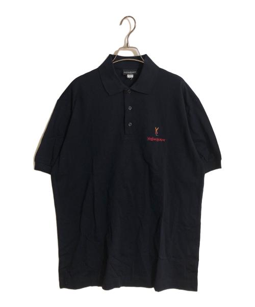 Yves Saint Laurent（イヴサンローラン）Yves Saint Laurent (イヴサンローラン) YSL刺繍ポロシャツ ネイビー サイズ:Ｌ 未使用品の古着・服飾アイテム