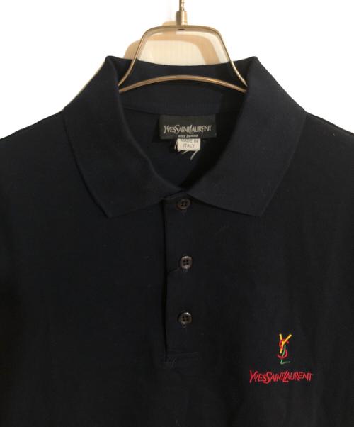 Yves Saint Laurent（イヴサンローラン）Yves Saint Laurent (イヴサンローラン) YSL刺繍ポロシャツ ネイビー サイズ:Ｌ 未使用品の古着・服飾アイテム