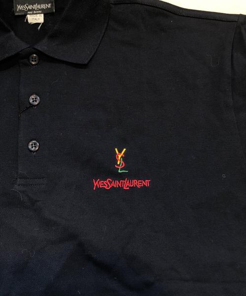 Yves Saint Laurent（イヴサンローラン）Yves Saint Laurent (イヴサンローラン) YSL刺繍ポロシャツ ネイビー サイズ:Ｌ 未使用品の古着・服飾アイテム