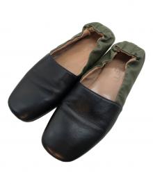 MARNI（マルニ）の古着「バイカラーパンプス」｜ブラック×グリーン