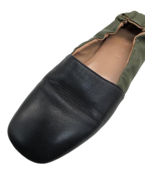 MARNI（マルニ）MARNI (マルニ) バイカラーパンプス ブラック×グリーン サイズ:不明の古着・服飾アイテム