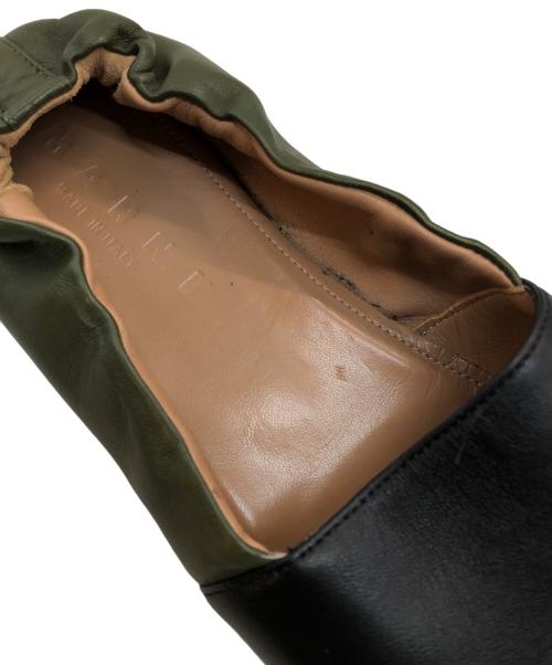 MARNI（マルニ）MARNI (マルニ) バイカラーパンプス ブラック×グリーン サイズ:不明の古着・服飾アイテム