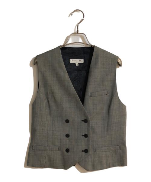 Christian Dior（クリスチャン ディオール）Christian Dior (クリスチャン ディオール) ダブルブレストジレ グレー サイズ:Mの古着・服飾アイテム