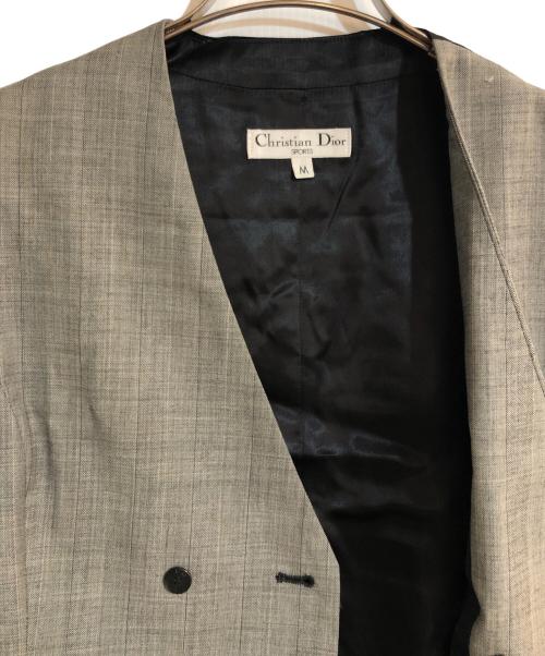 Christian Dior（クリスチャン ディオール）Christian Dior (クリスチャン ディオール) ダブルブレストジレ グレー サイズ:Mの古着・服飾アイテム
