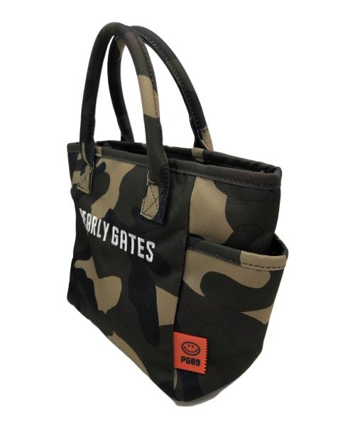 PEARLY GATES（パーリーゲイツ）PEARLY GATES (パーリーゲイツ) 迷彩ハンドバッグ オリーブの古着・服飾アイテム