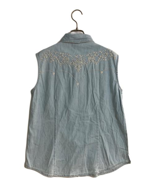 MAISON HOTEL（メゾンホテル）MAISON HOTEL (メゾンホテル) デニムノースリーブシャツ インディゴ サイズ:Sの古着・服飾アイテム