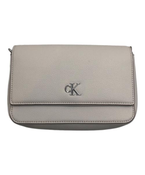 Calvin Klein（カルバンクライン）Calvin Klein (カルバンクライン) ミニマルモノグラム チェーンバッグ ホワイトの古着・服飾アイテム