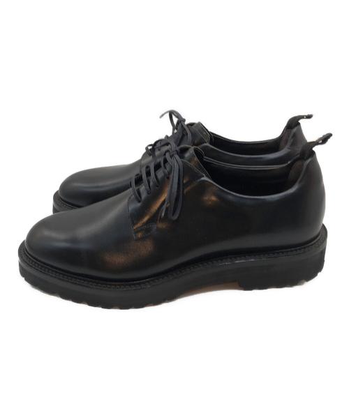 W.H（ダブルエイチ）W.H (ダブルエイチ) プレーントゥシューズ ブラック サイズ:9の古着・服飾アイテム