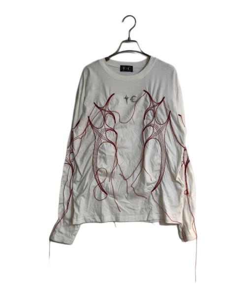 THUG CLUB（サグ クラブ）THUG CLUB (サグ クラブ) TRIBAL TREE SLEEVE TEE ホワイト サイズ:１の古着・服飾アイテム