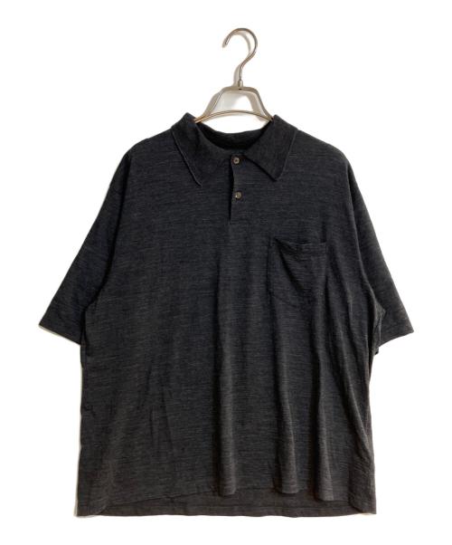 BATONER（バトナ―）BATONER (バトナ―) ウールポロシャツ ブラック サイズ:2の古着・服飾アイテム
