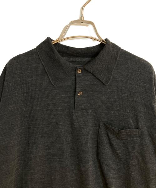 BATONER（バトナ―）BATONER (バトナ―) ウールポロシャツ ブラック サイズ:2の古着・服飾アイテム