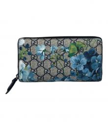 GUCCI（グッチ）の古着「GG Bloomsラウンドファスナー財布」｜ブラック