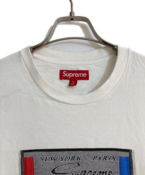 SUPREME（シュプリーム）Supreme (シュプリーム) Intarsia Label S/S Top ホワイト サイズ:Mの古着・服飾アイテム