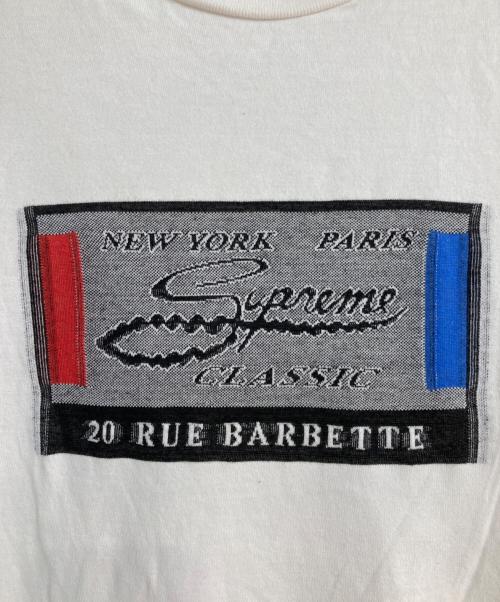 SUPREME（シュプリーム）Supreme (シュプリーム) Intarsia Label S/S Top ホワイト サイズ:Mの古着・服飾アイテム