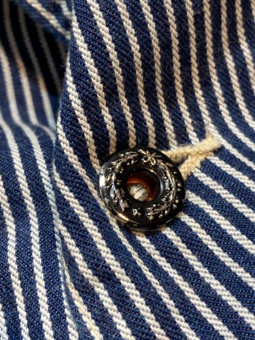 SUGAR CANE（シュガーケーン）SUGAR CANE (シュガーケーン) ウォバッシュカバーオール ブルー サイズ:Ｌの古着・服飾アイテム