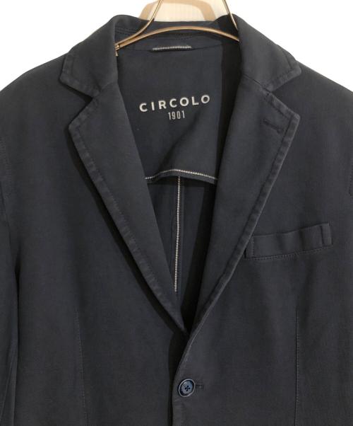 CIRCOLO 1901（チルコロ1901）CIRCOLO 1901 (チルコロ1901) ジャージーアンコンジャケット ネイビー サイズ:46の古着・服飾アイテム