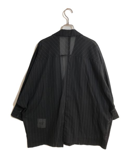 journal standard L'essage（ジャーナルスタンダード レサージュ）journal standard L'essage (ジャーナルスタンダード レサージュ) シアーストライプ/ムジ ドルマンジャケット ブラック サイズ:不明の古着・服飾アイテム