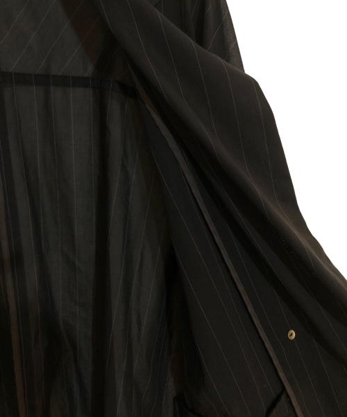 journal standard L'essage（ジャーナルスタンダード レサージュ）journal standard L'essage (ジャーナルスタンダード レサージュ) シアーストライプ/ムジ ドルマンジャケット ブラック サイズ:不明の古着・服飾アイテム