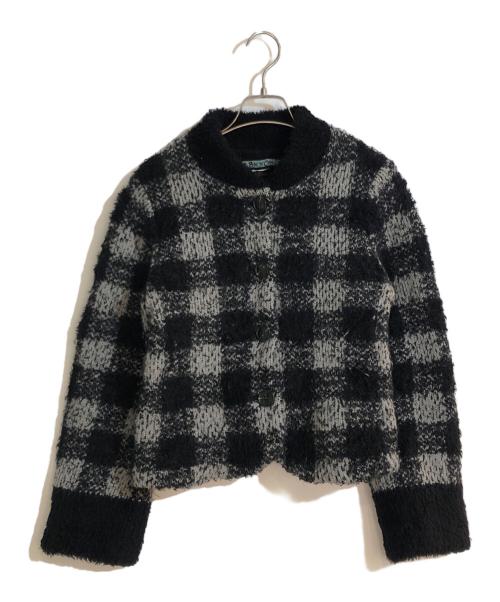 M.&KYOKO（エムアンドキョウコ）M.&KYOKO (エムアンドキョウコ) リバーシブルニットチェックジャケット グレー サイズ:不明の古着・服飾アイテム