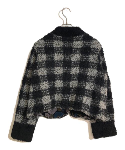 M.&KYOKO（エムアンドキョウコ）M.&KYOKO (エムアンドキョウコ) リバーシブルニットチェックジャケット グレー サイズ:不明の古着・服飾アイテム