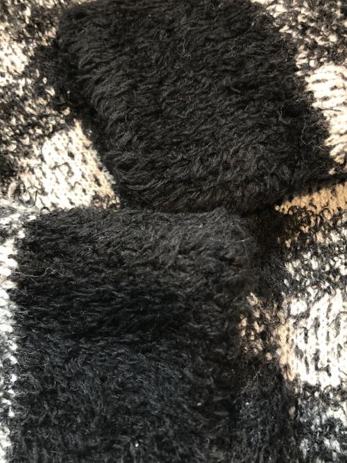 M.&KYOKO（エムアンドキョウコ）M.&KYOKO (エムアンドキョウコ) リバーシブルニットチェックジャケット グレー サイズ:不明の古着・服飾アイテム