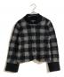 M.&KYOKO（エムアンドキョウコ）の古着「リバーシブルニットチェックジャケット」｜グレー