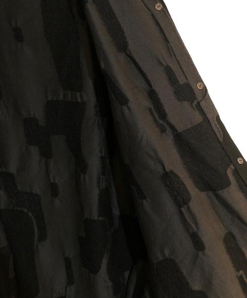 FUGA FUGA（フーガフーガ）FUGA FUGA (フーガフーガ) ショールカラーパッチワークコート ブラック×グレー サイズ:FREEの古着・服飾アイテム