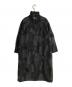 FUGA FUGA（フーガフーガ）の古着「ショールカラーパッチワークコート」｜ブラック×グレー