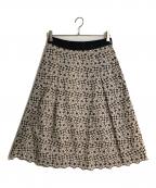 TO BE CHICトゥービーシック）の古着「フラワーボーラースカート」｜ベージュ