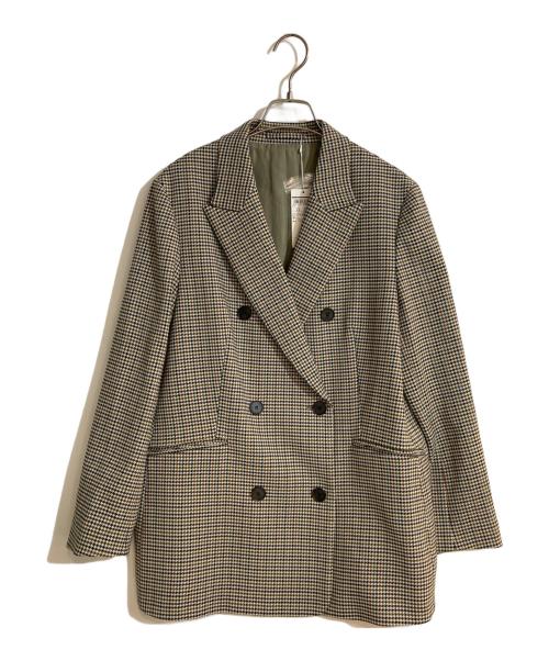 23区（ニジュウサンク）23区 (ニジュウサンク) ライトツイードチェックジャケット ベージュ サイズ:44 未使用品の古着・服飾アイテム