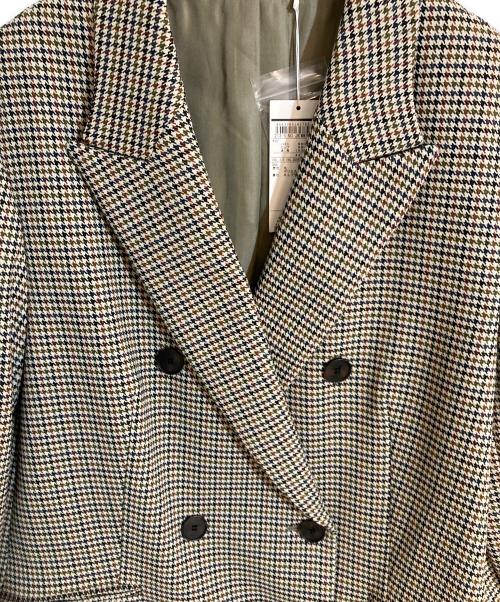 23区（ニジュウサンク）23区 (ニジュウサンク) ライトツイードチェックジャケット ベージュ サイズ:44 未使用品の古着・服飾アイテム