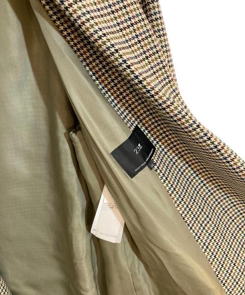 23区（ニジュウサンク）23区 (ニジュウサンク) ライトツイードチェックジャケット ベージュ サイズ:44 未使用品の古着・服飾アイテム