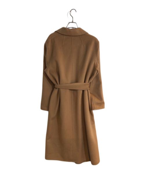 icB（アイシービー）icB (アイシービー) カシミヤウールリバー ベルテッドコート ブラウン サイズ:9の古着・服飾アイテム