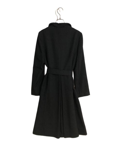 LANVIN NOIR（ランバン ノワール）LANVIN NOIR (ランバン ノワール) ツイードライクショールカラーコート ブラック サイズ:Mの古着・服飾アイテム