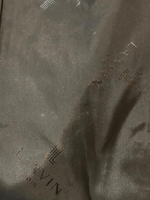 LANVIN NOIR（ランバン ノワール）LANVIN NOIR (ランバン ノワール) ツイードライクショールカラーコート ブラック サイズ:Mの古着・服飾アイテム