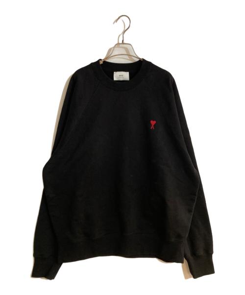 ami（アミ）ami (アミ) スモールハートロゴクルーネックスウェット ブラック サイズ:ＸＸＸＬの古着・服飾アイテム