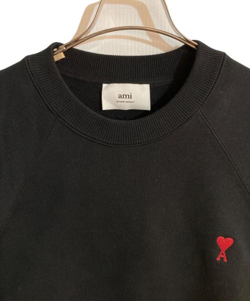 ami（アミ）ami (アミ) スモールハートロゴクルーネックスウェット ブラック サイズ:ＸＸＸＬの古着・服飾アイテム