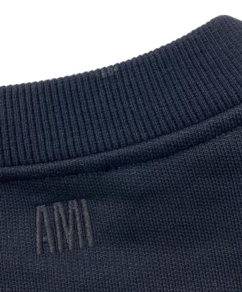 ami（アミ）ami (アミ) スモールハートロゴクルーネックスウェット ブラック サイズ:ＸＸＸＬの古着・服飾アイテム