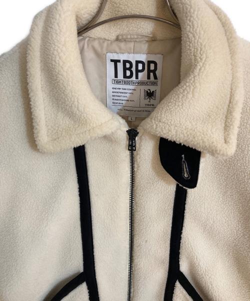 TIGHTBOOTH PRODUCTION（タイトブースプロダクション）TIGHTBOOTH PRODUCTION (タイトブースプロダクション) ボアフライトジャケット ベージュ サイズ:Ｌの古着・服飾アイテム