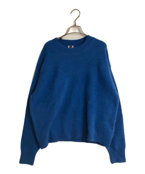 H BEAUTY&YOUTH（エイチ ビューティー&ユース）H BEAUTY&YOUTH (エイチ ビューティー&ユース) チャイニーズラクーンカシミヤ ニットプルオーバー ブルー サイズ:FREE 未使用品の古着・服飾アイテム
