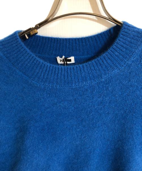 H BEAUTY&YOUTH（エイチ ビューティー&ユース）H BEAUTY&YOUTH (エイチ ビューティー&ユース) チャイニーズラクーンカシミヤ ニットプルオーバー ブルー サイズ:FREE 未使用品の古着・服飾アイテム