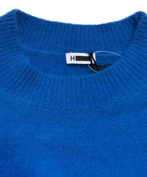 H BEAUTY&YOUTH（エイチ ビューティー&ユース）H BEAUTY&YOUTH (エイチ ビューティー&ユース) チャイニーズラクーンカシミヤ ニットプルオーバー ブルー サイズ:FREE 未使用品の古着・服飾アイテム