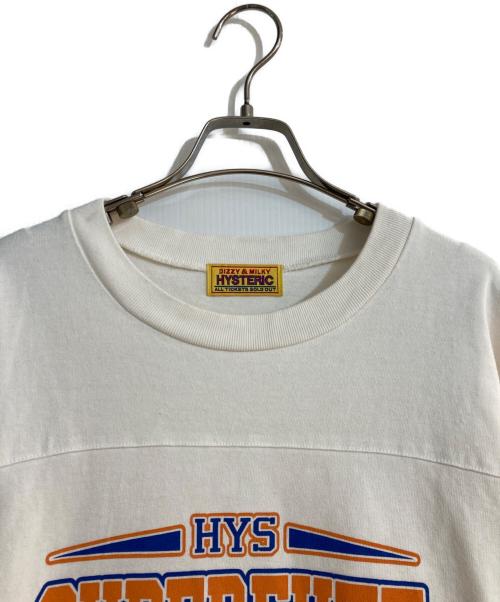Hysteric Glamour（ヒステリックグラマー）Hysteric Glamour (ヒステリックグラマー) SUPERFUZZ オーバーサイズTシャツ ホワイト サイズ:FREEの古着・服飾アイテム