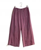 MAISON SPECIALメゾンスペシャル）の古着「Rivet Alien Wide Pants/リベットエイリアンワイドパンツ」｜パープル