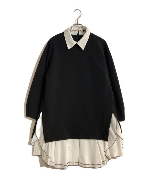 JILL STUART（ジルスチュアート）JILL STUART (ジルスチュアート) ボンディング ジャージ ミニワンピース ブラック サイズ:２ 未使用品の古着・服飾アイテム