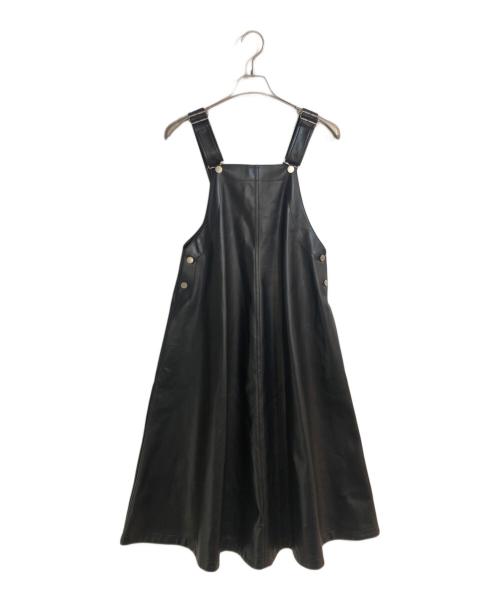 JILL STUART（ジルスチュアート）JILL STUART (ジルスチュアート) フェイクレザーサロペット ブラック サイズ:L 未使用品の古着・服飾アイテム