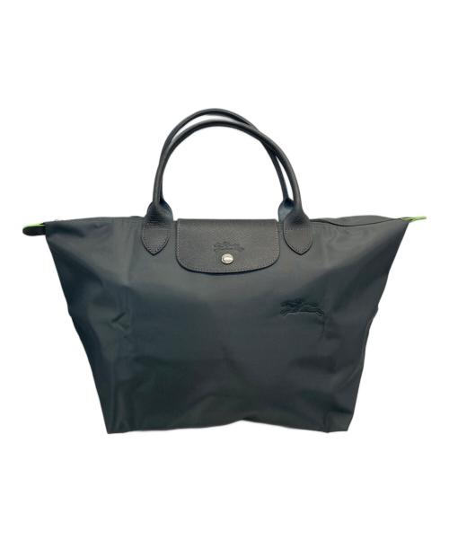 LONGCHAMP（ロンシャン）LONGCHAMP (ロンシャン) ル プリアージュR グリーン M トップハンドルバッグ グラファイト - リサイクルキャンバス グレーの古着・服飾アイテム